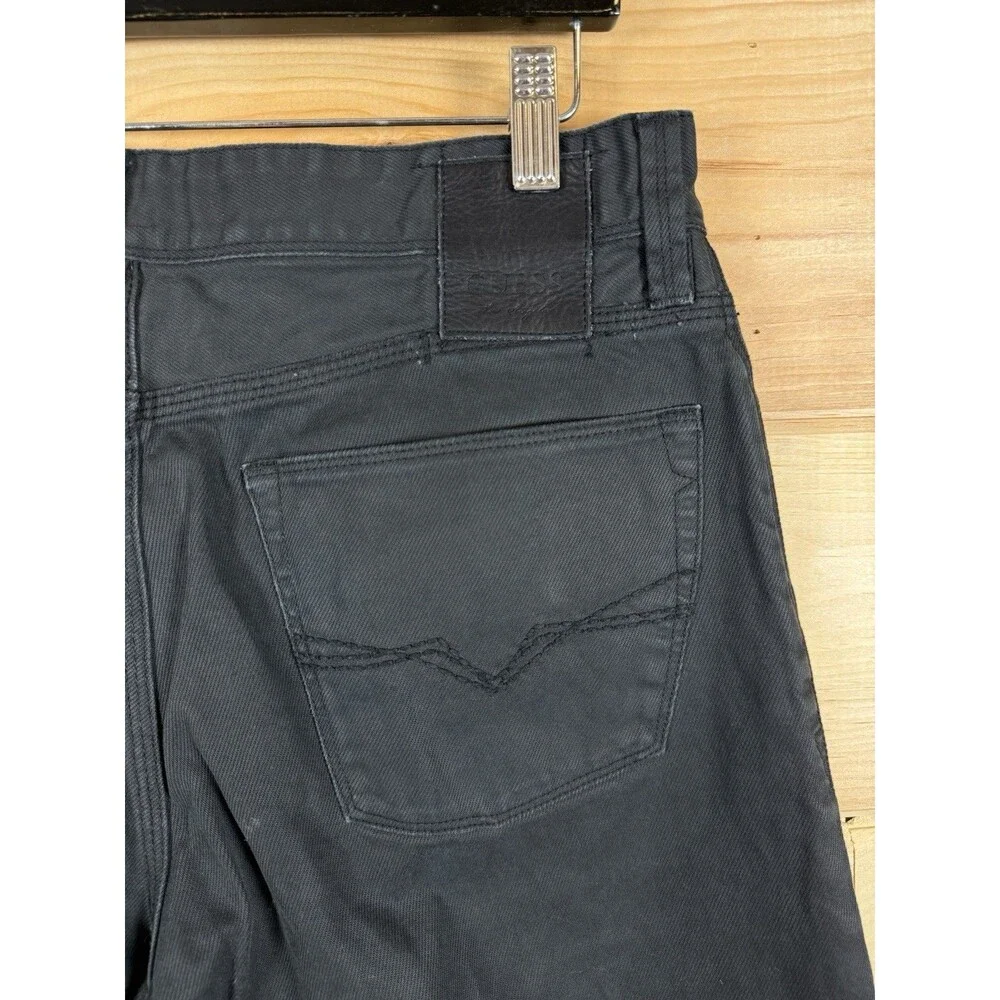 GUESS‎ Men's Lincoln Slim Straight Black Jeans W30 Denim Casual